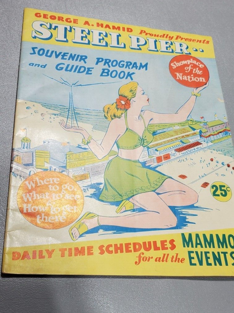 Steel Pier Souvenir Program & Guide Book Geo A Hamid cover 1949