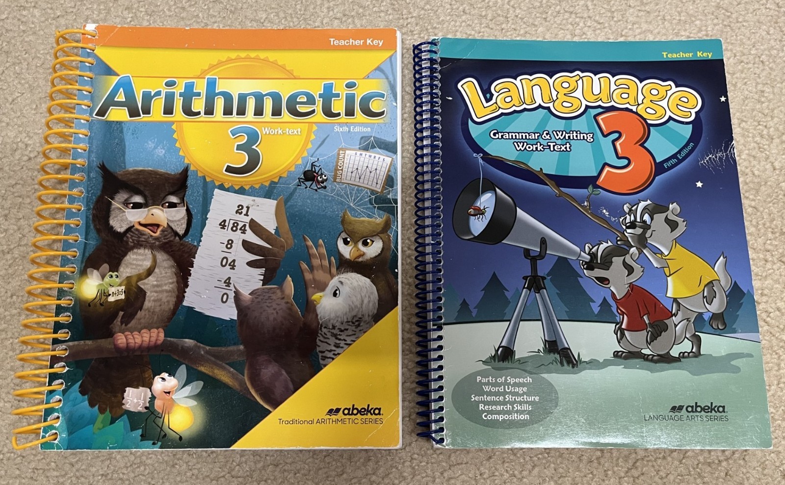 ABEKA 3rd grade Parent Kit books and Student books / Readers LOT