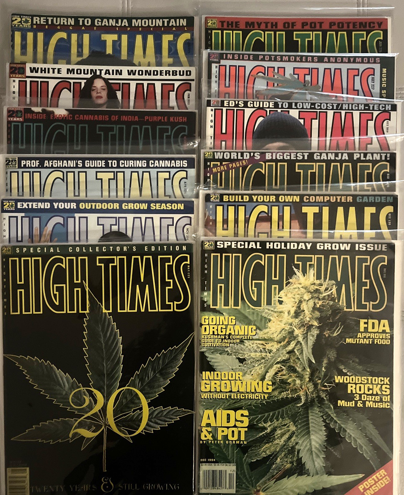 High Times 1994 Complete / 12 Issues – Marijuana Hashish Psychedelics Cannabis