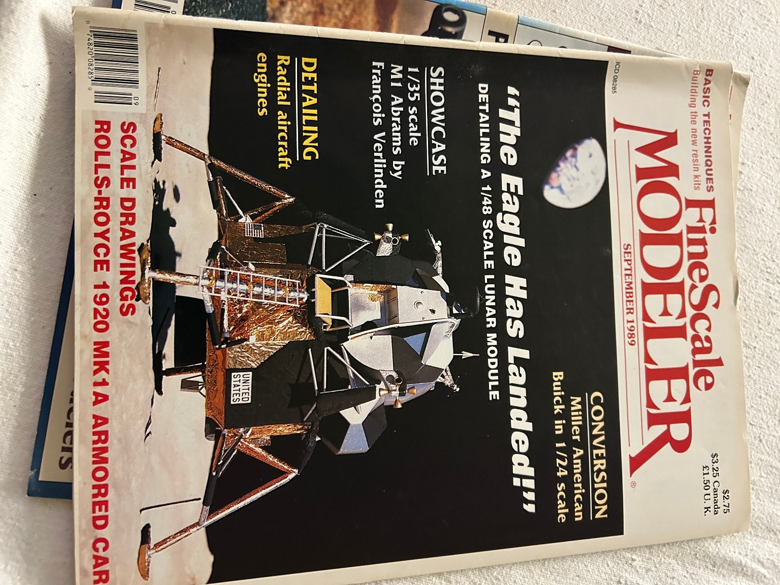 FineScale Modeler Magazine September 1989 Lunar Module Eagle Cover