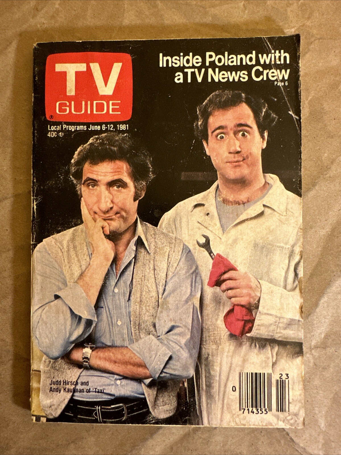 TV Guide Magazine June 6-12, 1981 Judd Hirsch And Andy Kaufman Of ‘Taxi’