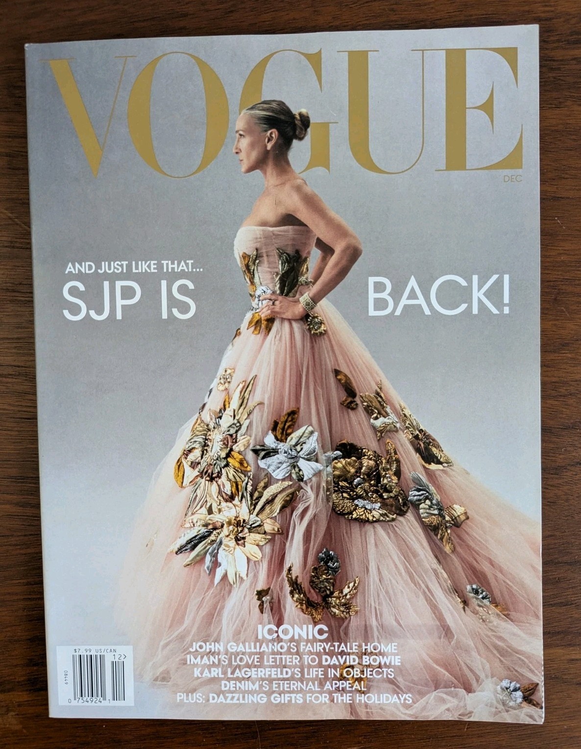 Vogue Magazine Sarah Jessica Parker Iman Karl Lagerfeld December 2021 Excellent