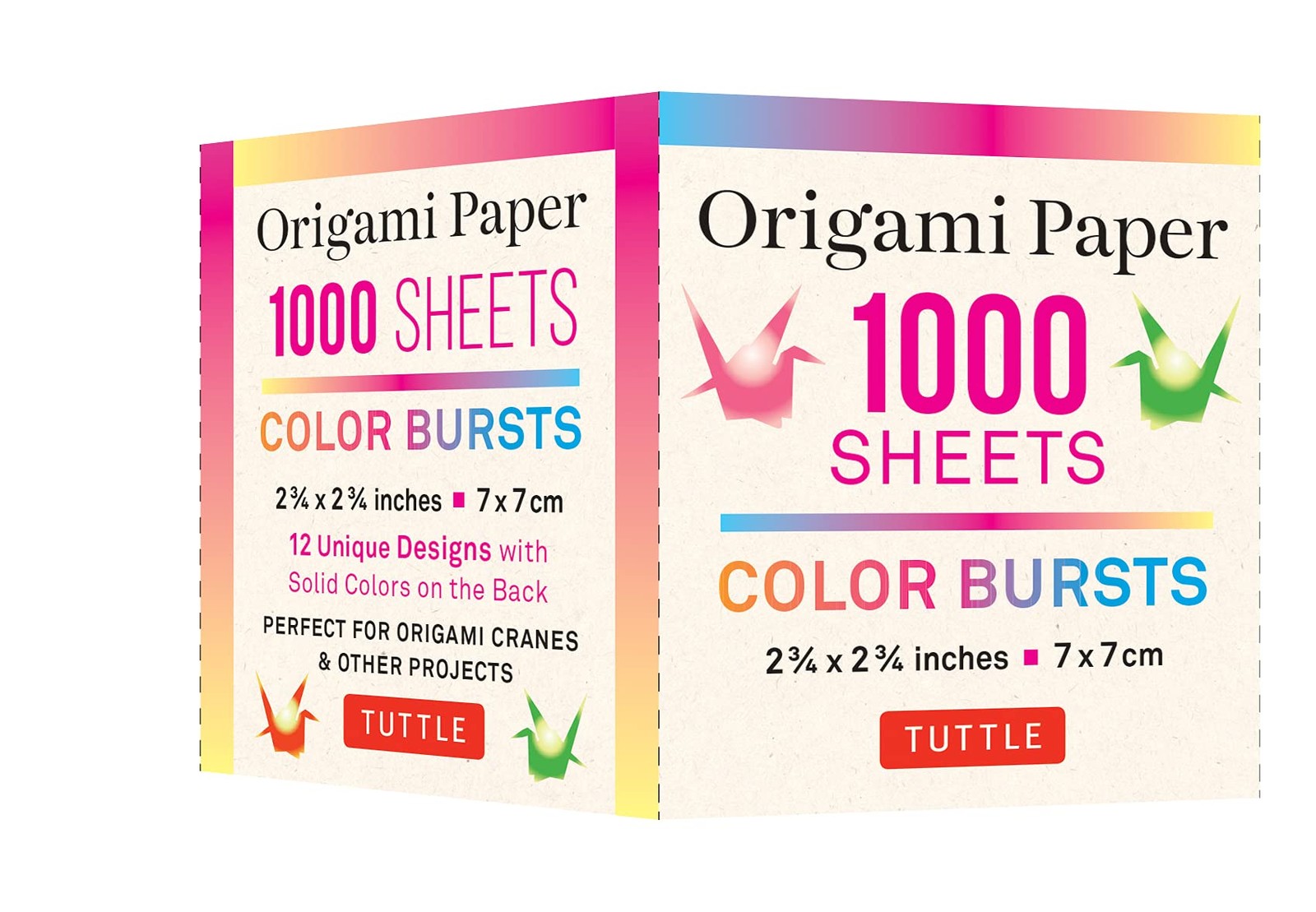 Origami Paper Color Bursts 1,000 sheets 2 3/4 in (7 cm) (Loose_Leaf)
