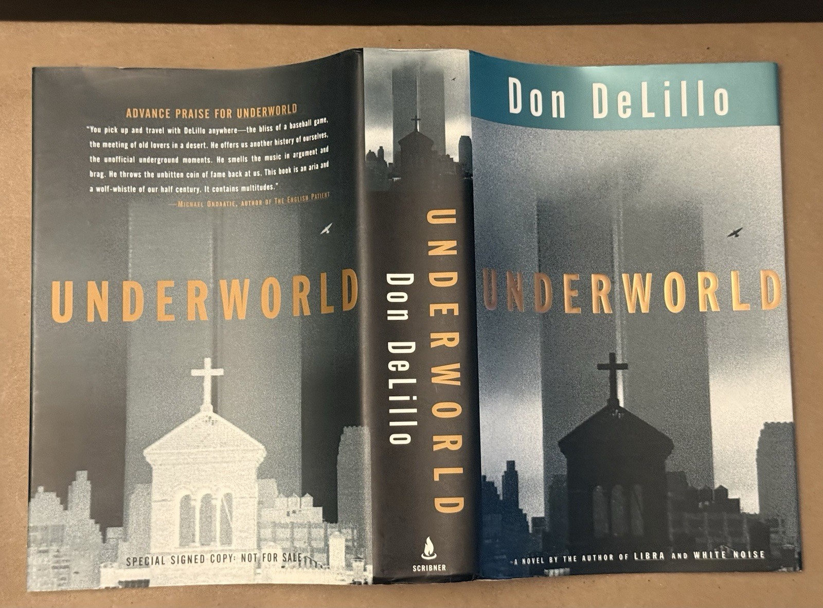 Don Delillo Underworld Special Signed Copy Rare Collectible Hardcover Book