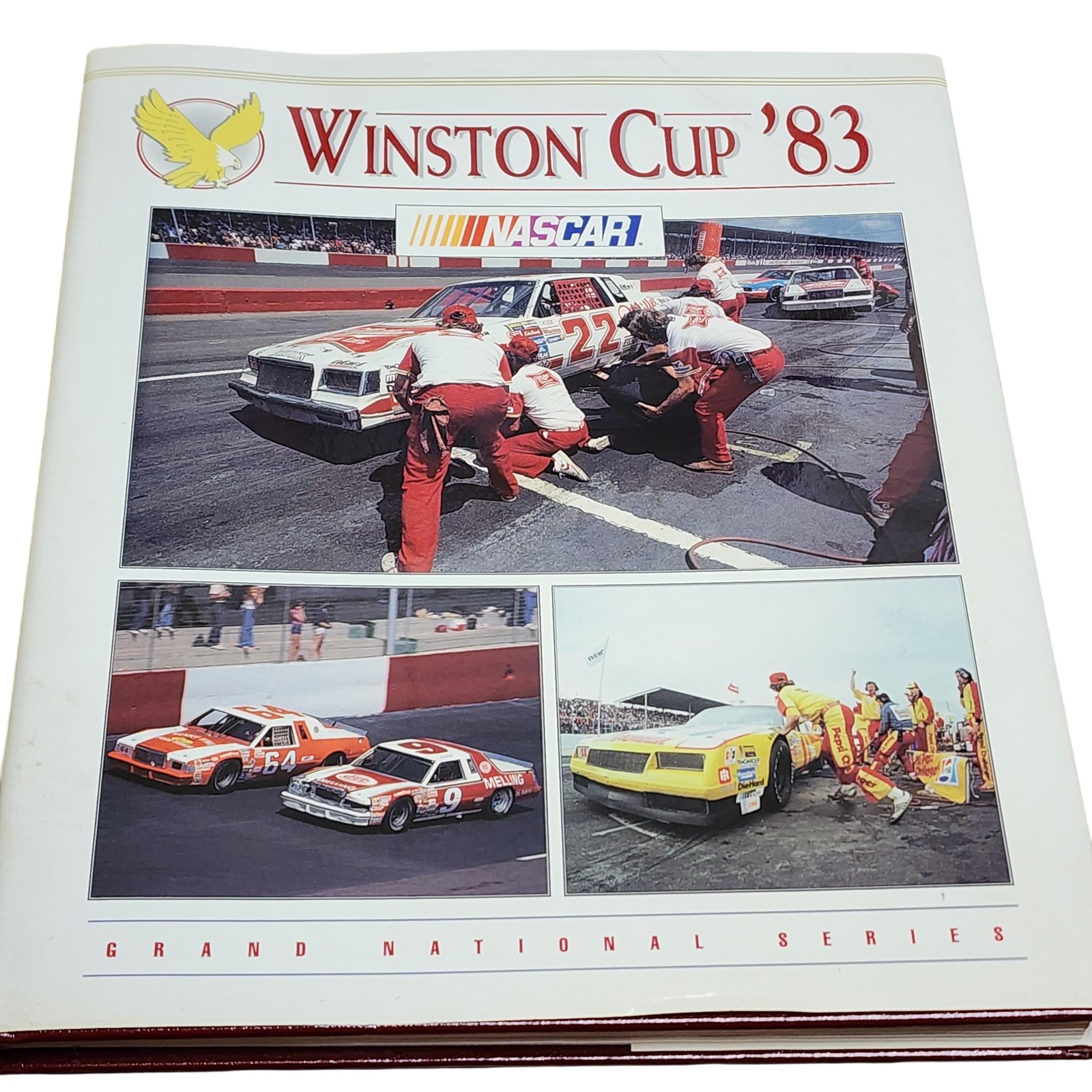 WINSTON CUP ’83 GRAND NATIONAL SERIES J W JOHNSTON NASCAR MAROON HARDCOVER 1983