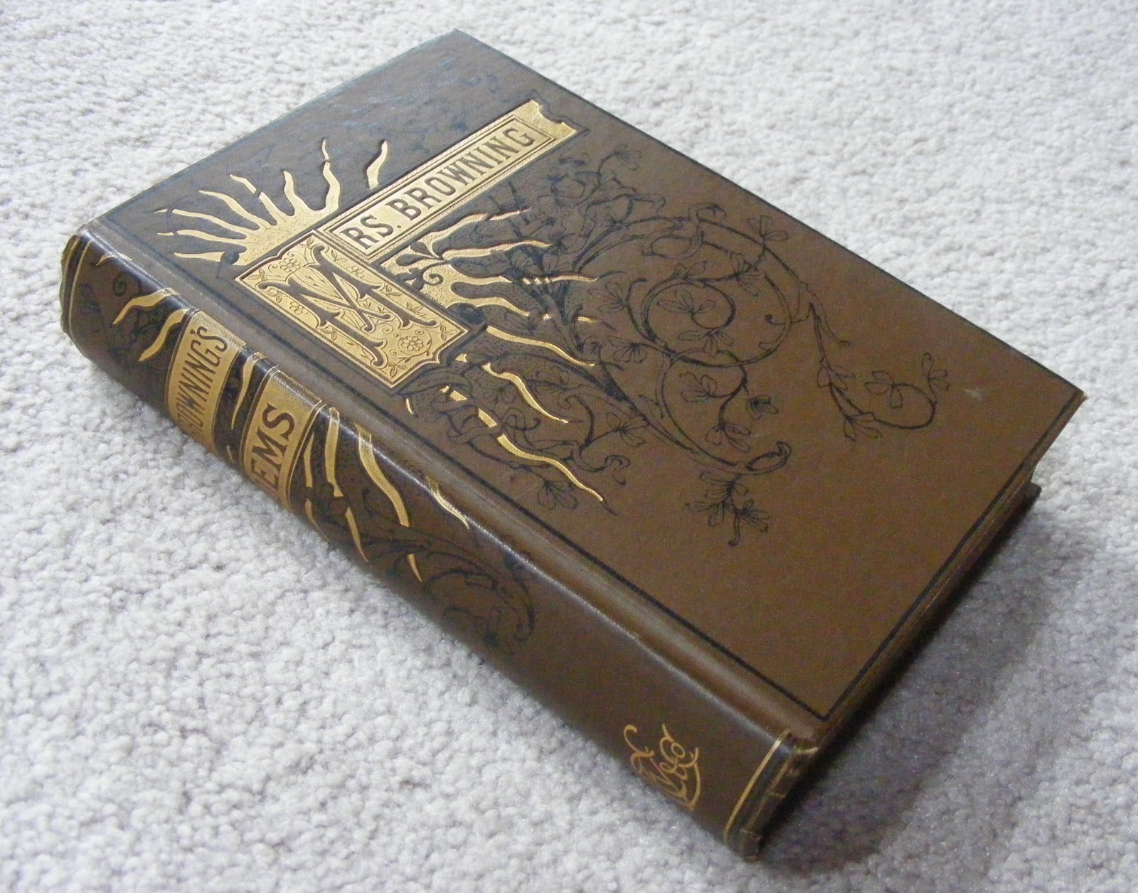 Vintage “Mrs. Browning” Poems Twelfth Edition Hardcover Circa 1856