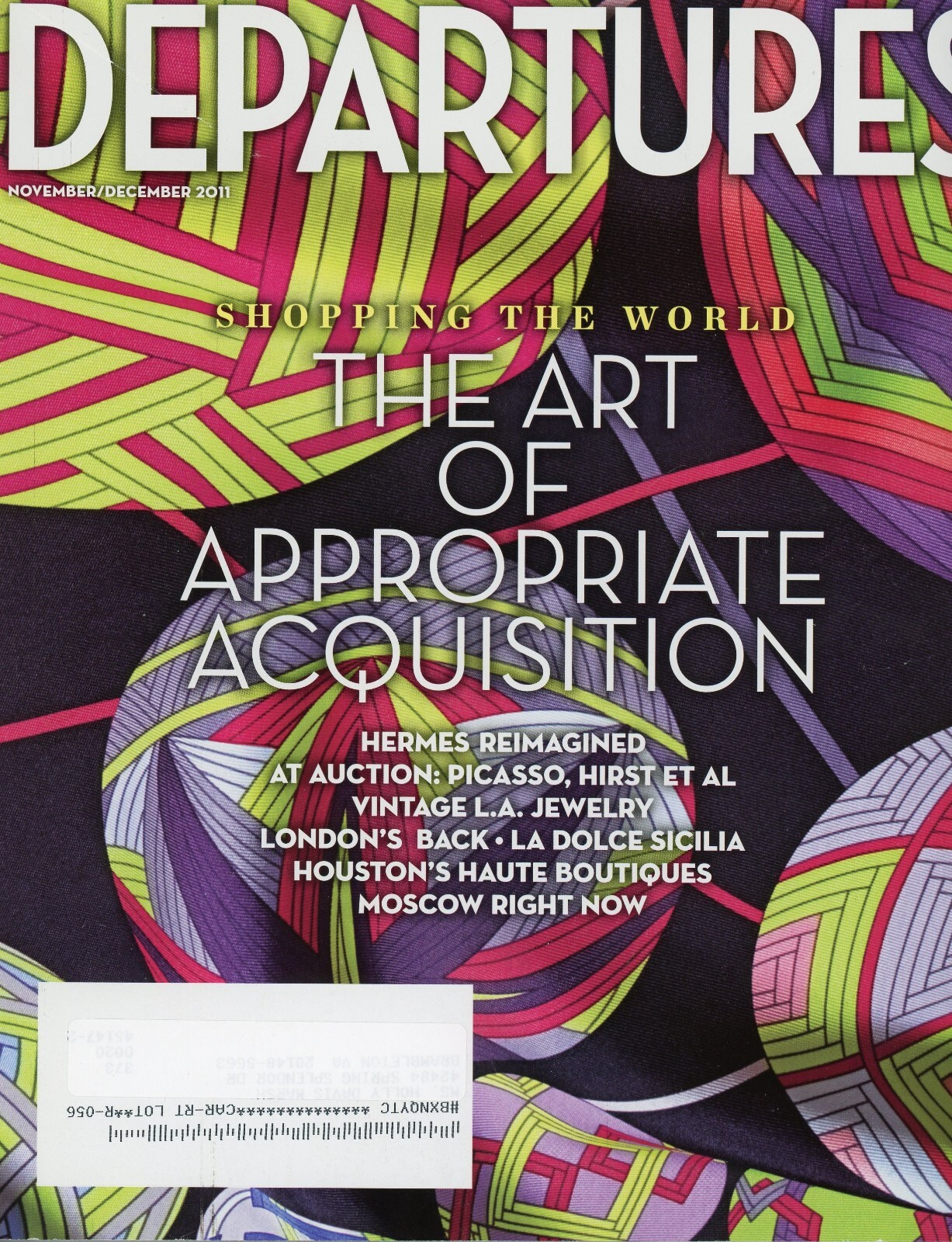 Departures Magazine, November – December 2011 / Shopping The World / 248 Pages