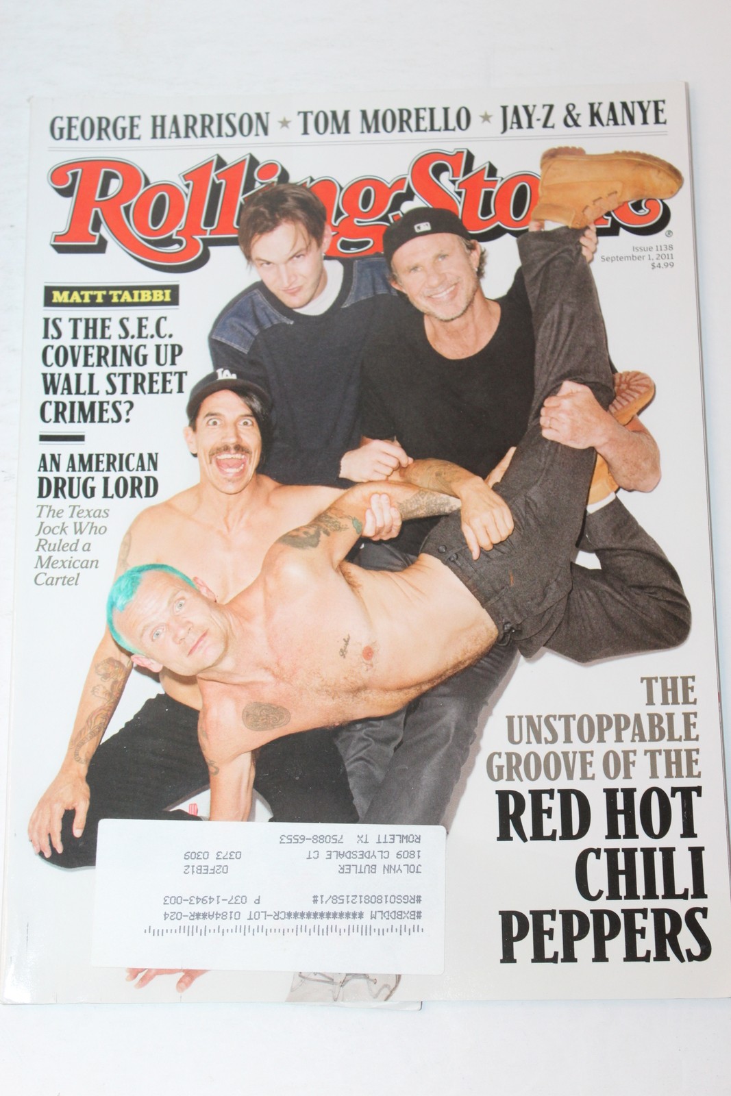 Rolling Stone Magazine September 1 2011 Issue 1138 Red Hot Chili Peppers