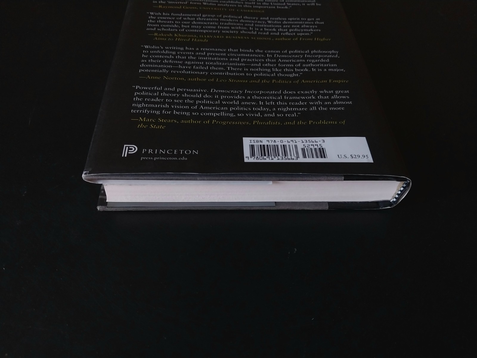 Sheldon S. Wolin – Democracy Inc. – Princeton University Press 4th Printing