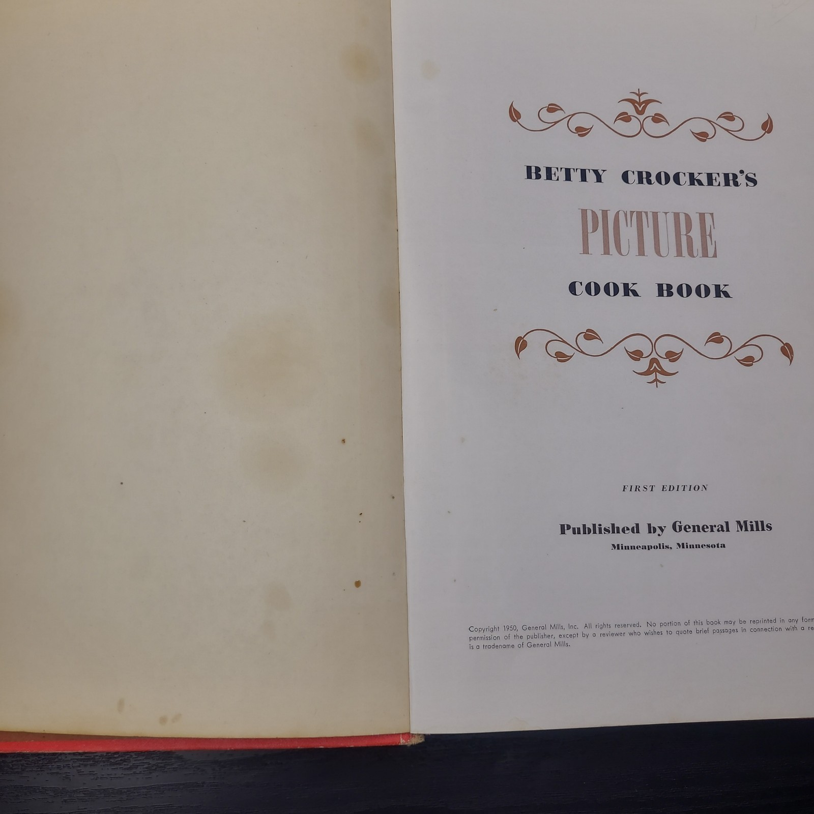 Betty Crocker’s Red Picture Cook Book Vintage 1950 1ST EDITION Hardcover