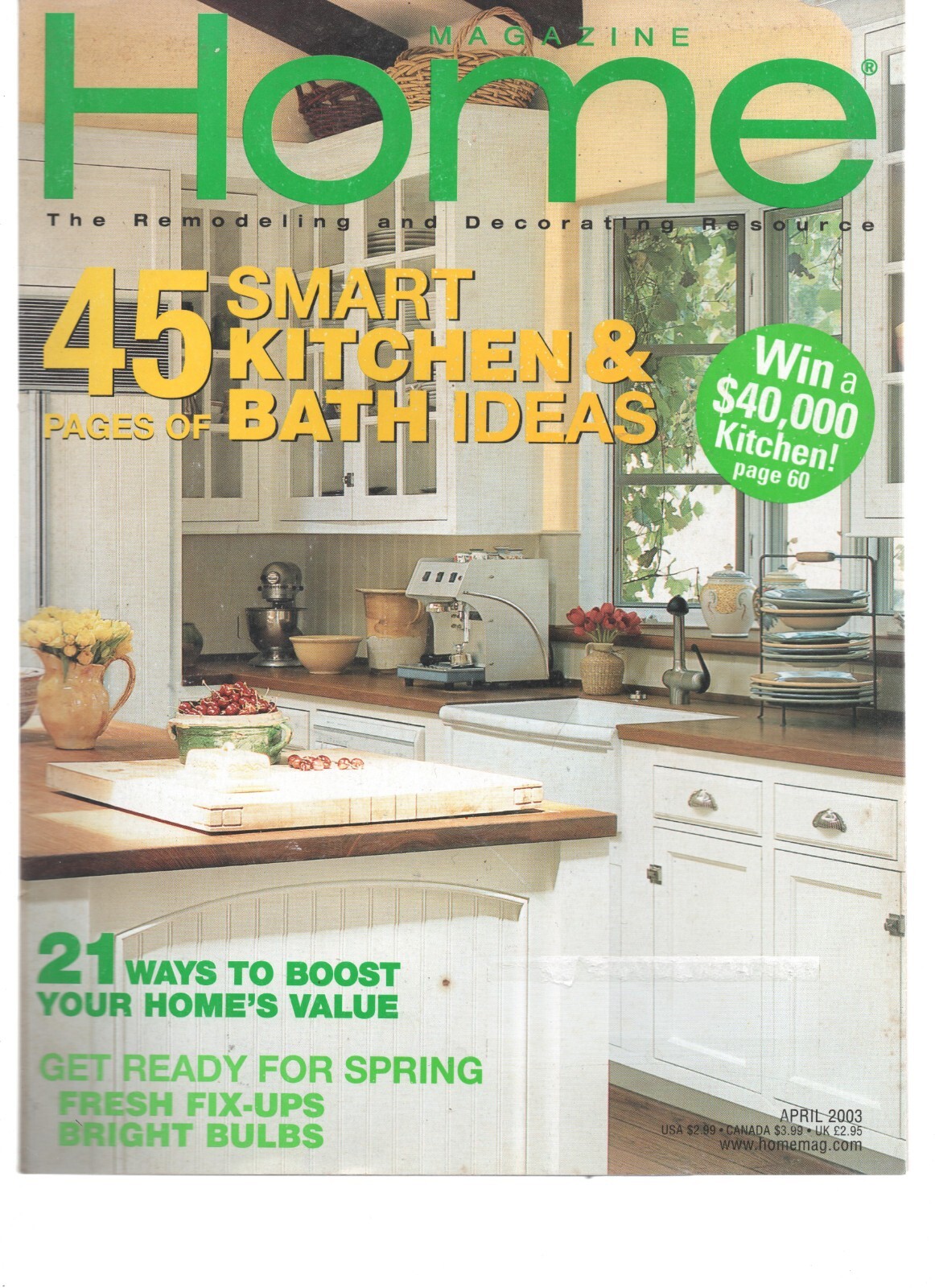 Home Magazine April 2003 45 Pages of Smart Kitchen & Bath Ideas Bright Bulbs