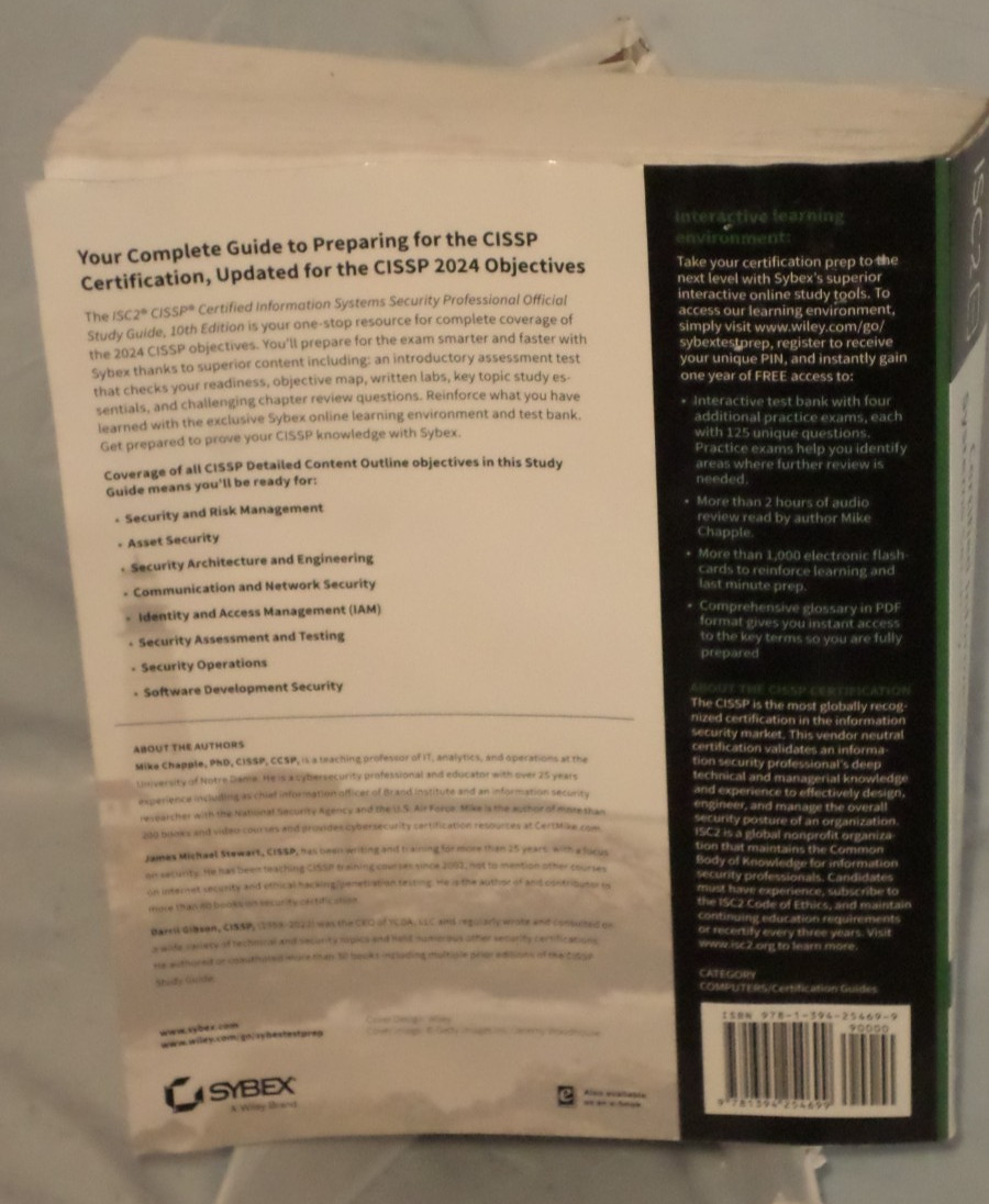 Isc2 Cissp Certified Information- Acceptable condition/has moderate water damage