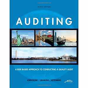 Auditing: A Risk-Based – Hardcover, by Johnstone Karla; Gramling – Good t