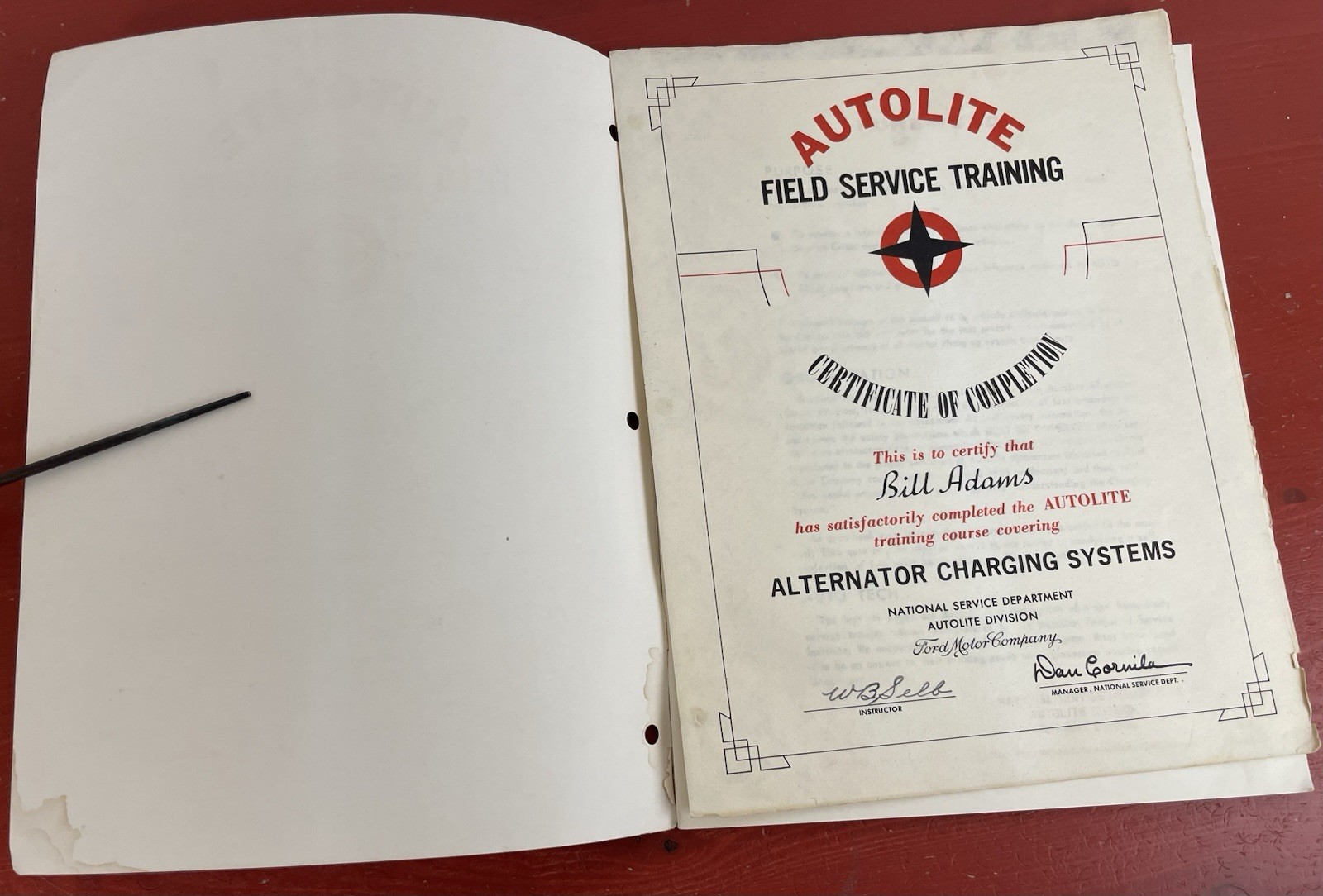 Autolite Alternator Testing Procedures Ford Motor Company VTG PB Booklet 1964