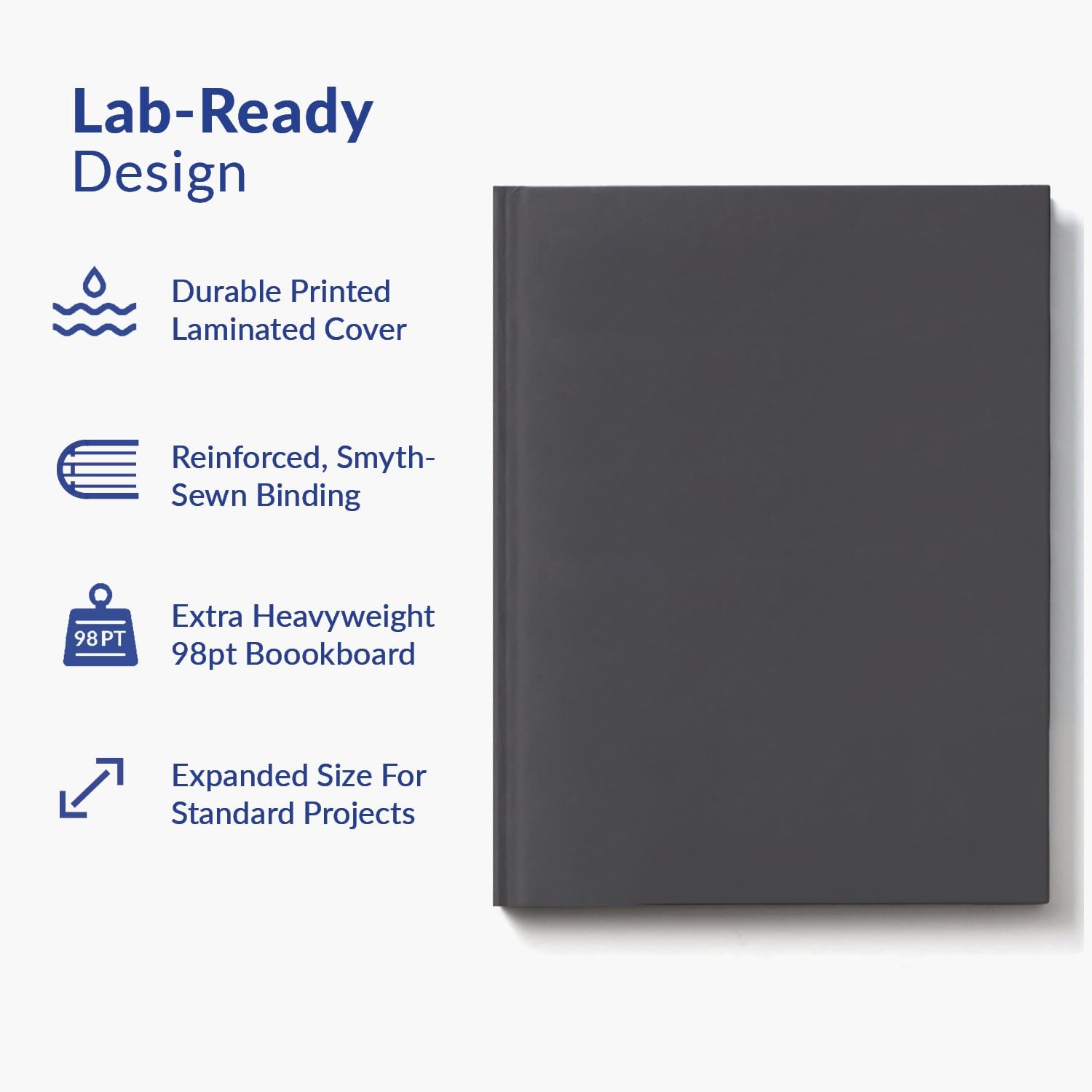 Advanced E7-D Expanded Hardcover Lab Notebook, 9.25 x 11.75 in (23.5 x 30 cm)…