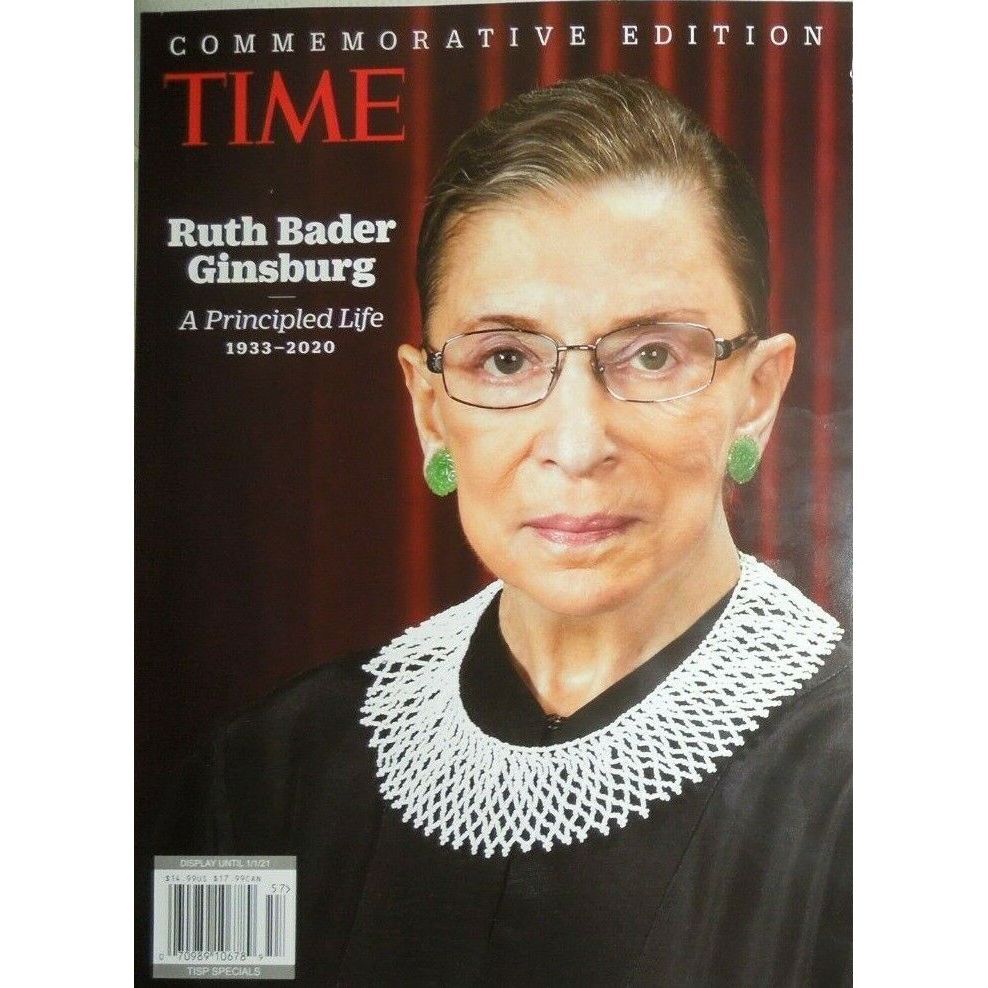RUTH BADER GINSBURG time commemorative A PRINCIPLED LIFE 1933-2020 NO LABEL new