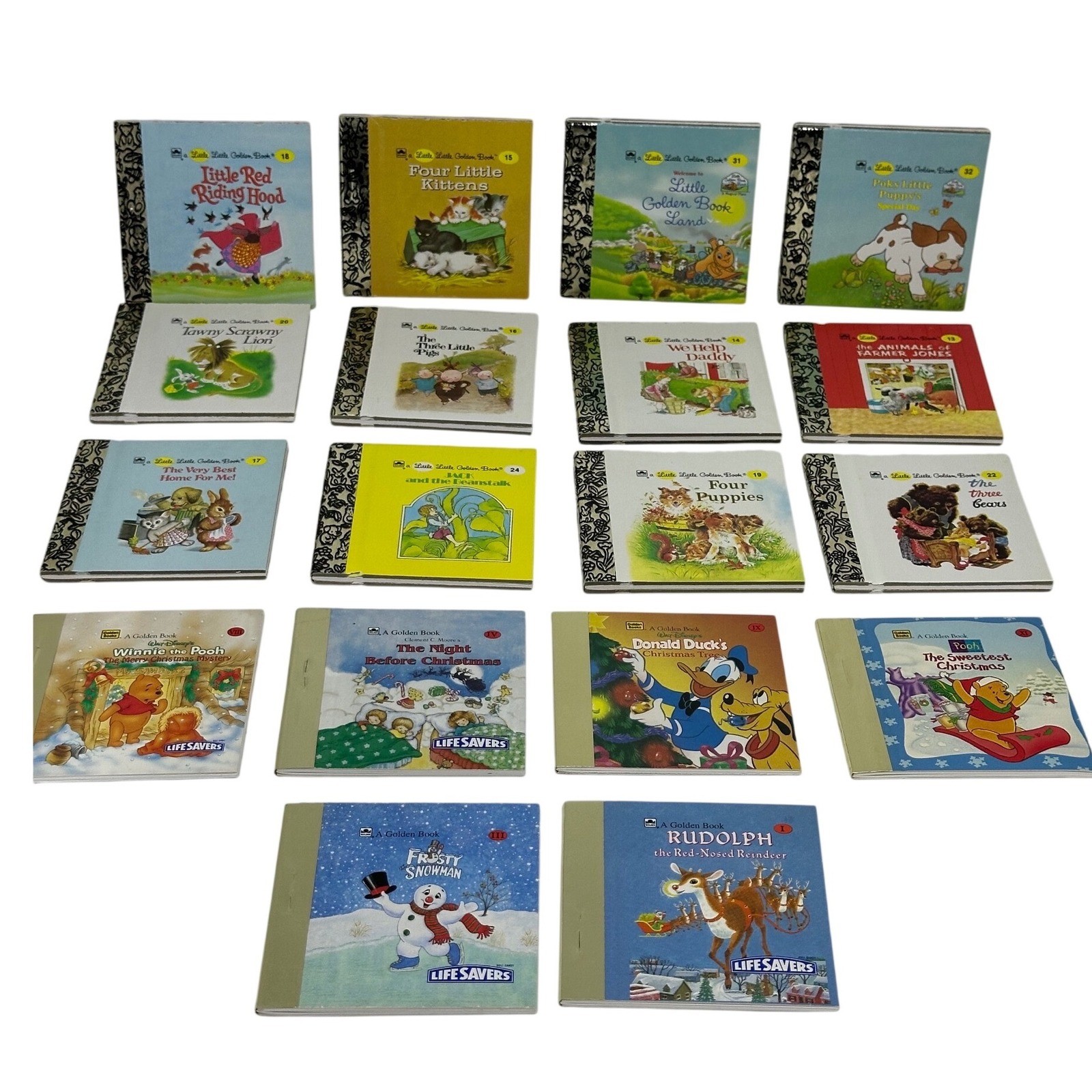 VTG Little Golden Book Miniature Lot Mixed Colors Classic Fairy Tales Kids Story