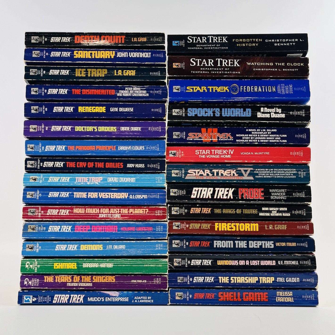 30 Star Trek PB Mixed Lot 21 The Original Series & 9 Various Titles 3 Motion Pic