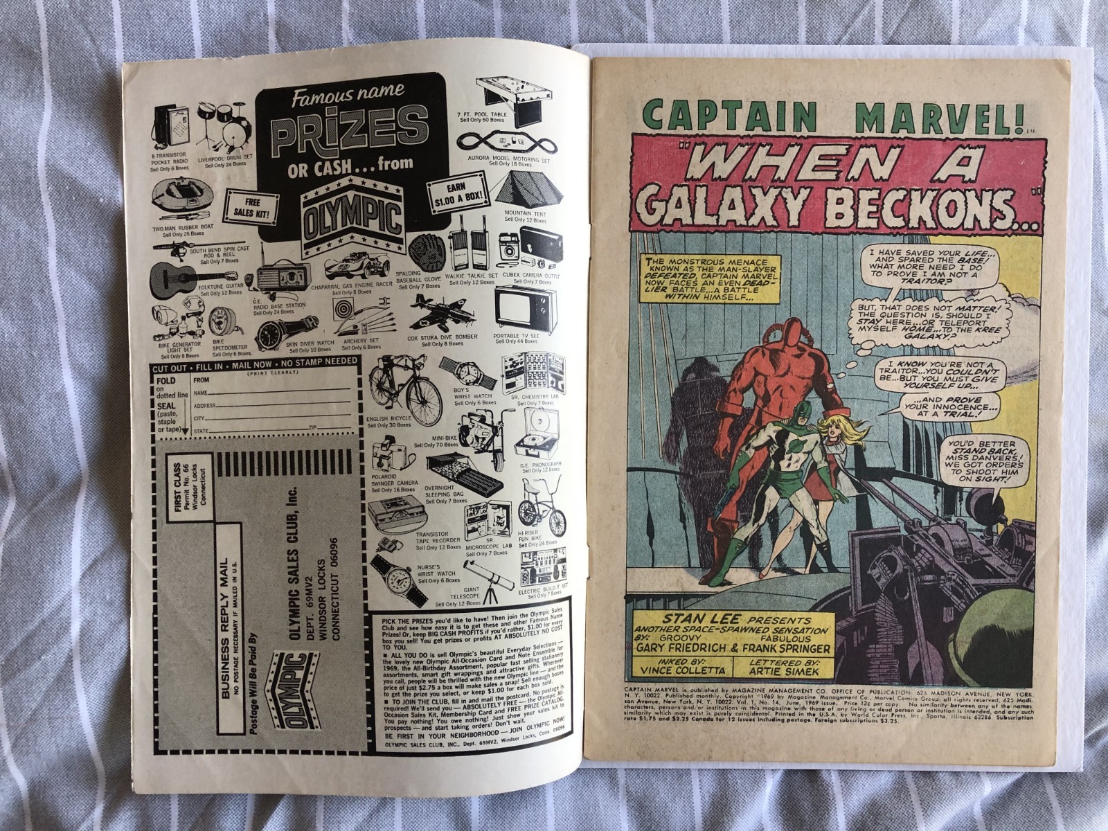 Captain Marvel 14 (1969) Iron Man app