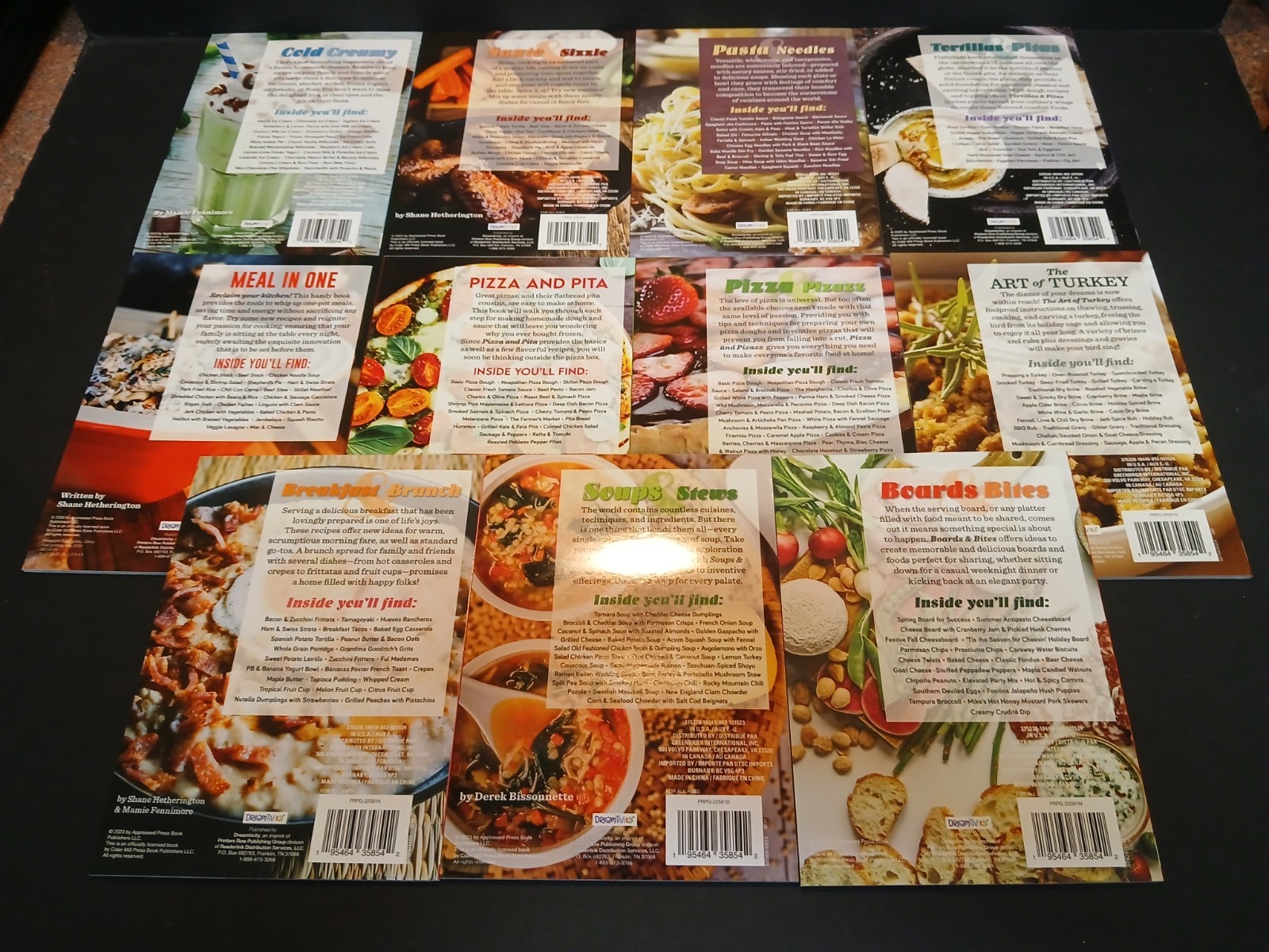 Lot of 11 Assorted New/Unused Dreamtivity Softcover Cookbooks / Recipe Books