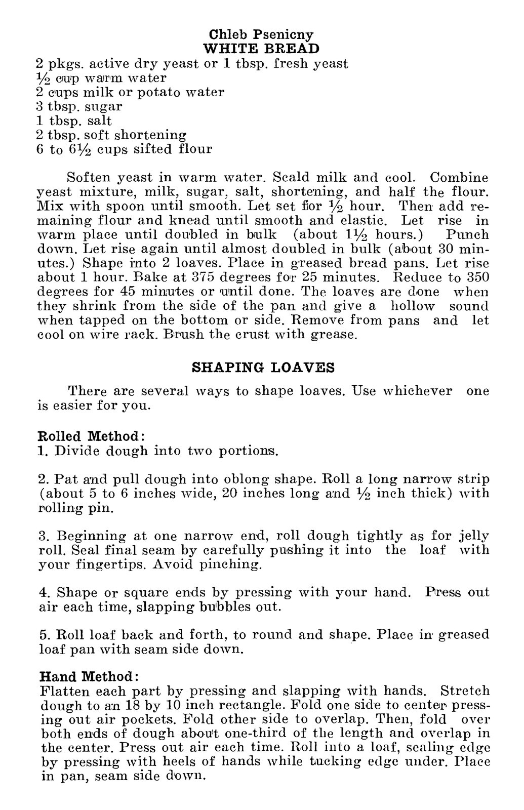 1920 Old Czech Recipes For Today’s Kitchens Vintage Cook Book 24 Pages