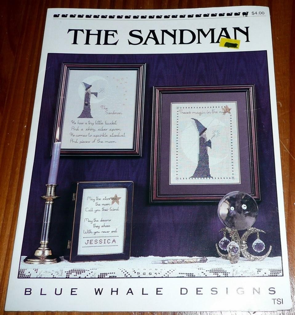 THE SANDMAN Counted Cross Stitch Pattern Leaflet Blue Whale Designs TSI