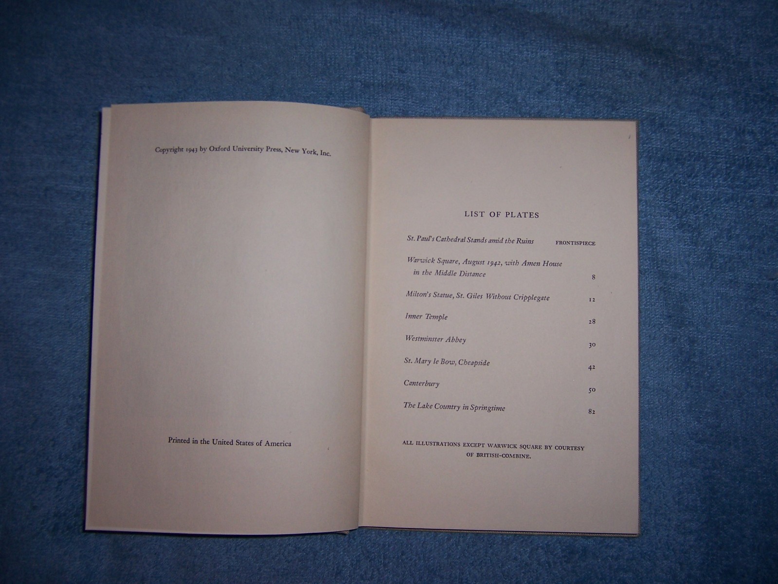 A LITERARY JOURNEY THROUGH WARTIME BRITAIN/1st Ed/HC/War/Military/WWII 1939-45