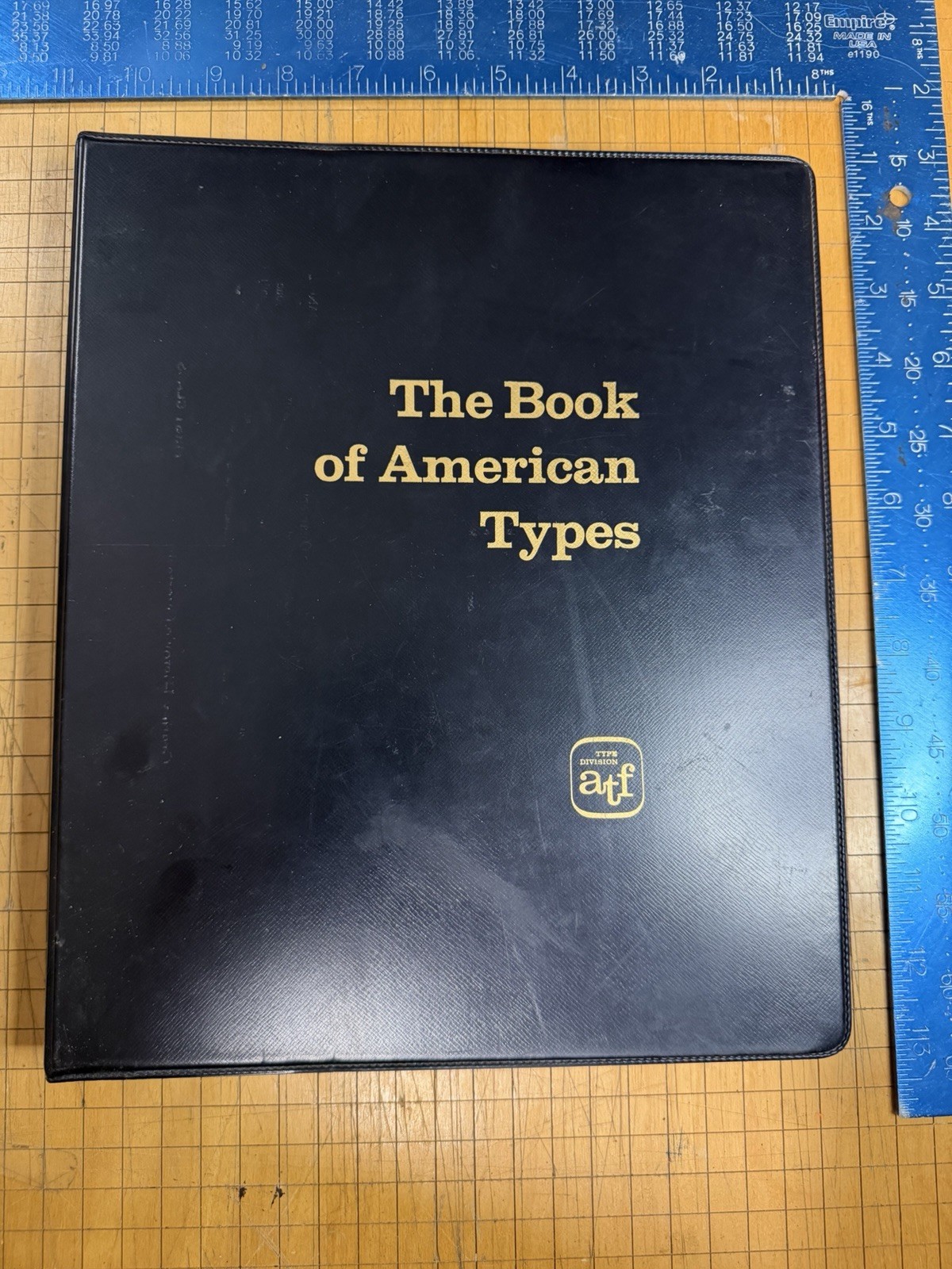 Vintage 1961 Book of American Types ATF Specimen Catalog Binder Letterpress Font
