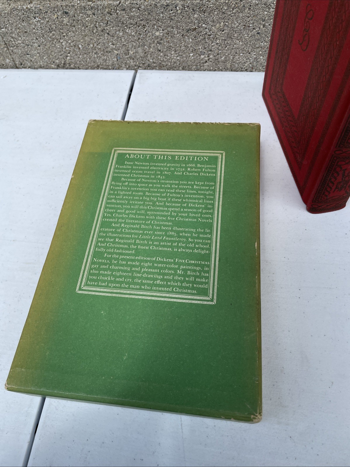 FIVE CHRISTMAS NOVELS, Charles Dickens, 1939, HERITAGE PRESS, Slipcase/Very Good