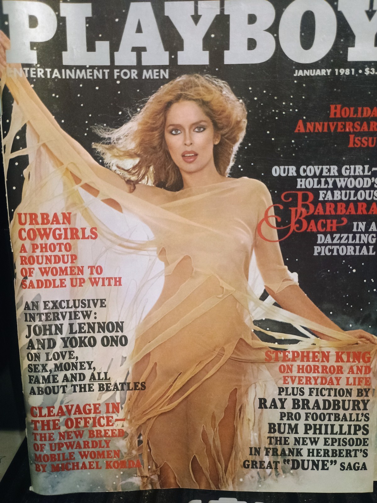 PLAYBOY MAGAZINE January 1981 with BARBARA BACH / KAREN PRICE + John Lennon
