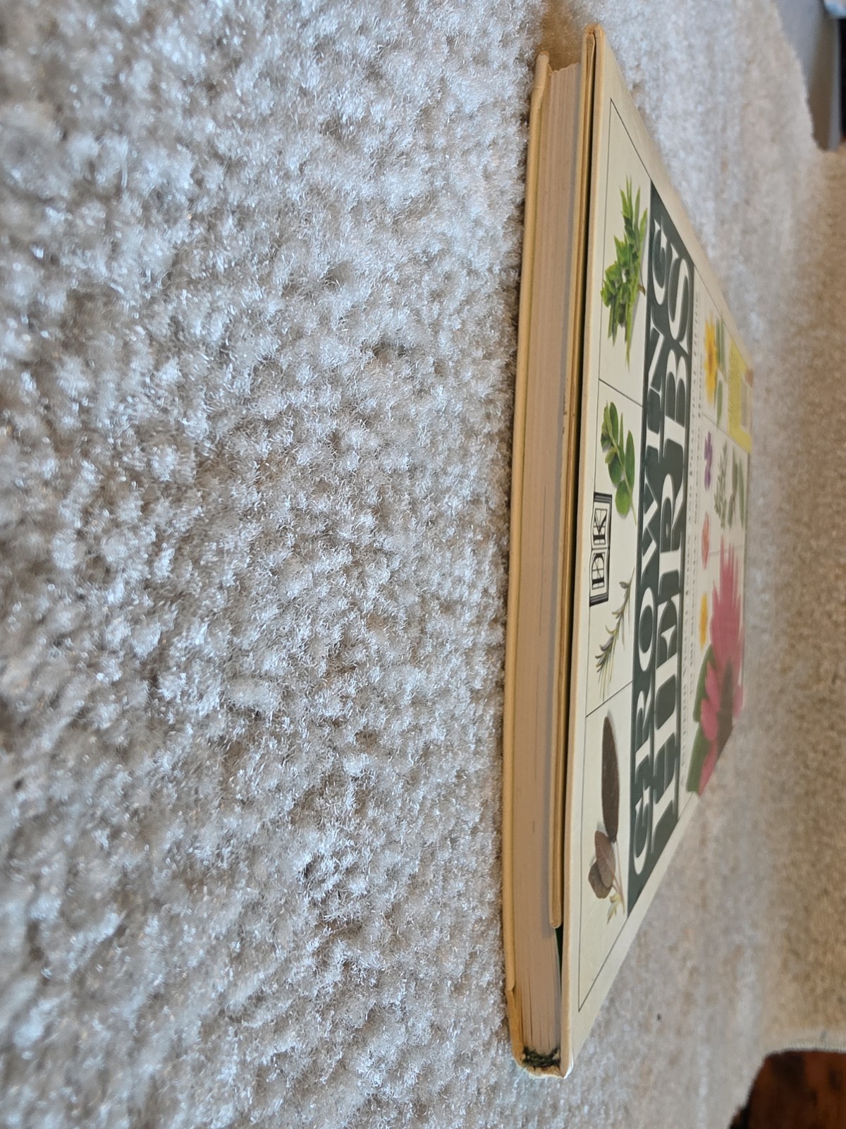 Growing Herbs by Deni Bown (1995 Paperback First Edition DK Guide with Chart)