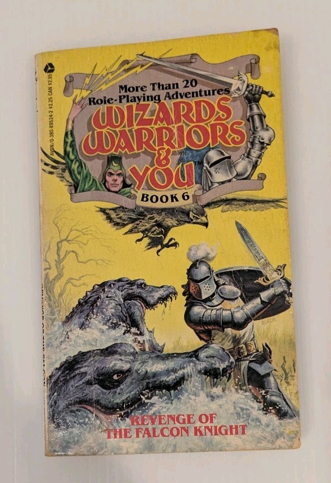 WIZARDS WARRIORS & YOU BOOK 6 REVENGE OF THE FALCON KNIGHT 1985 CYOA RPG Role