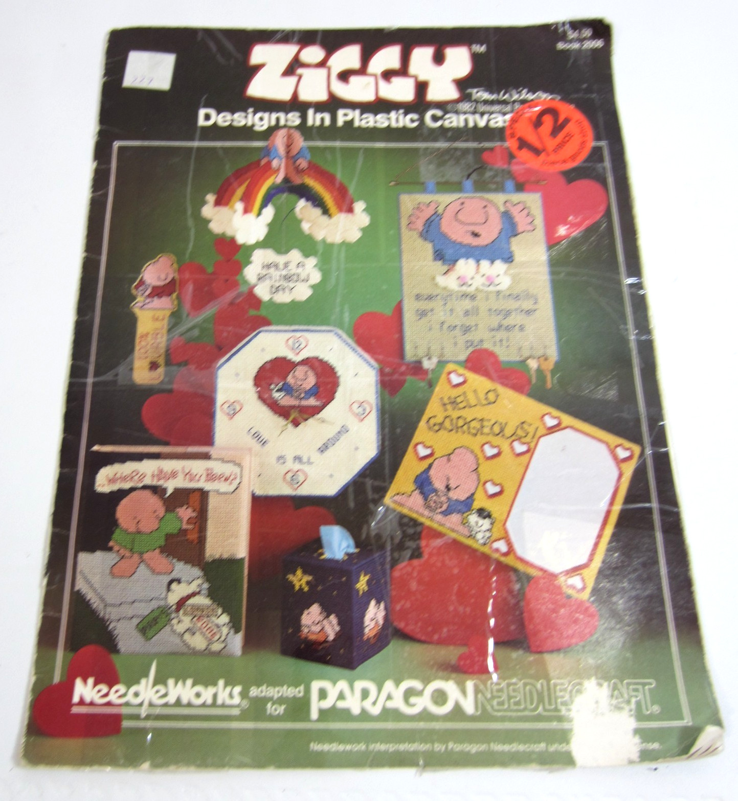 ZIGGY Paragon Needlework Pattern Leaflet #2006 X-Stitch 1982 Plastic Canvas