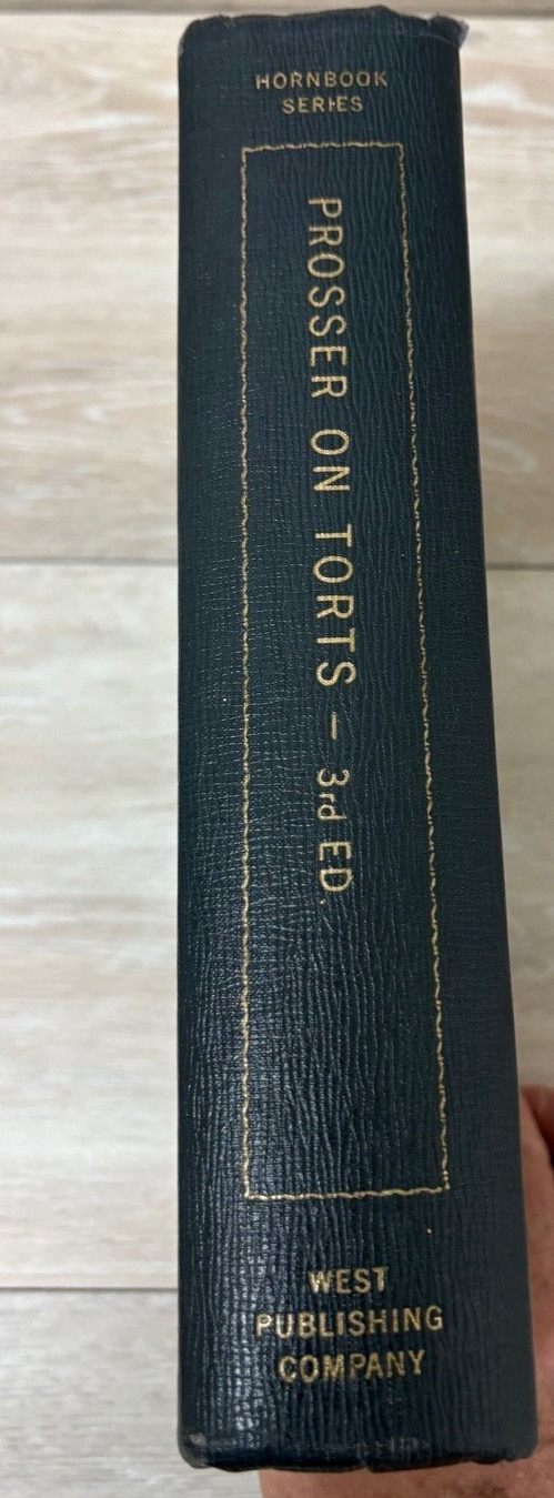 Vintage Handbook of the Law of Torts William L Prosser 3rd Ed 1964 Hardcover