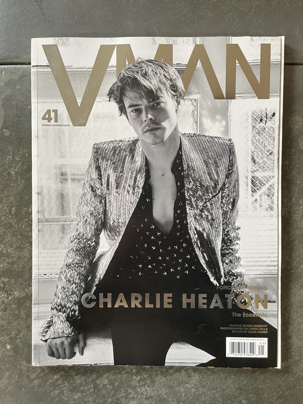 VMan Magazine Charlie Heaton Cover No. 41 Spring/Summer 2019