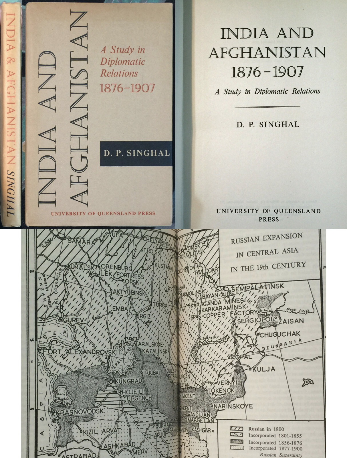 MIDDLE EAST INDIA and AFGHANISTAN 1963 1st ed D.P. Singhal hc sgnd World History