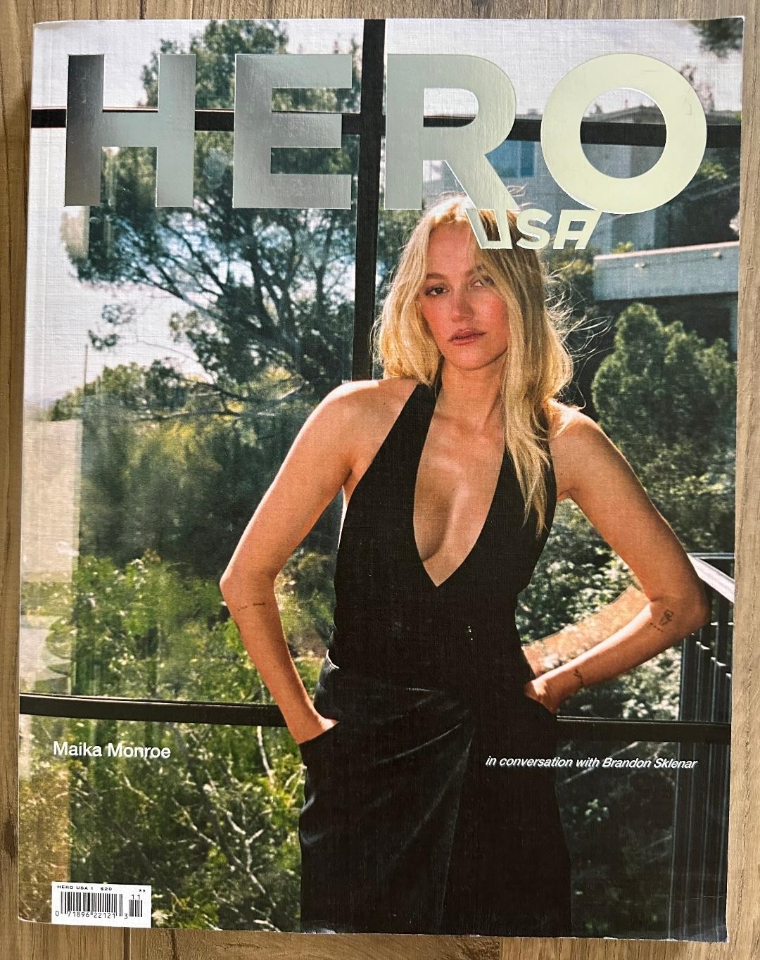 HERO USA Spring Summer 2026 MAIKA MONROE Cover Issue No 1 BRANDON SKLENAR Talks