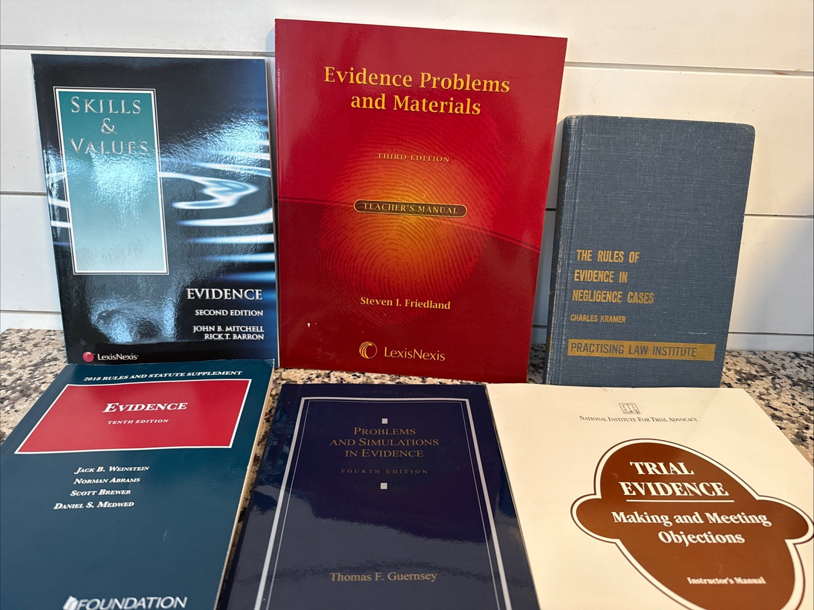 Law School Evidence Bundle (6 Books) Instructor Manuals Textbooks LexisNexis