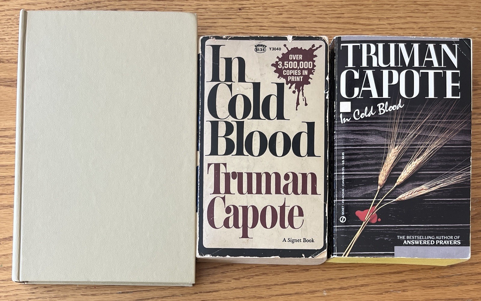 In Cold Blood by Truman Capote Mixed Lot of 3 – 1965 HC – PB 17th Printing- 1980