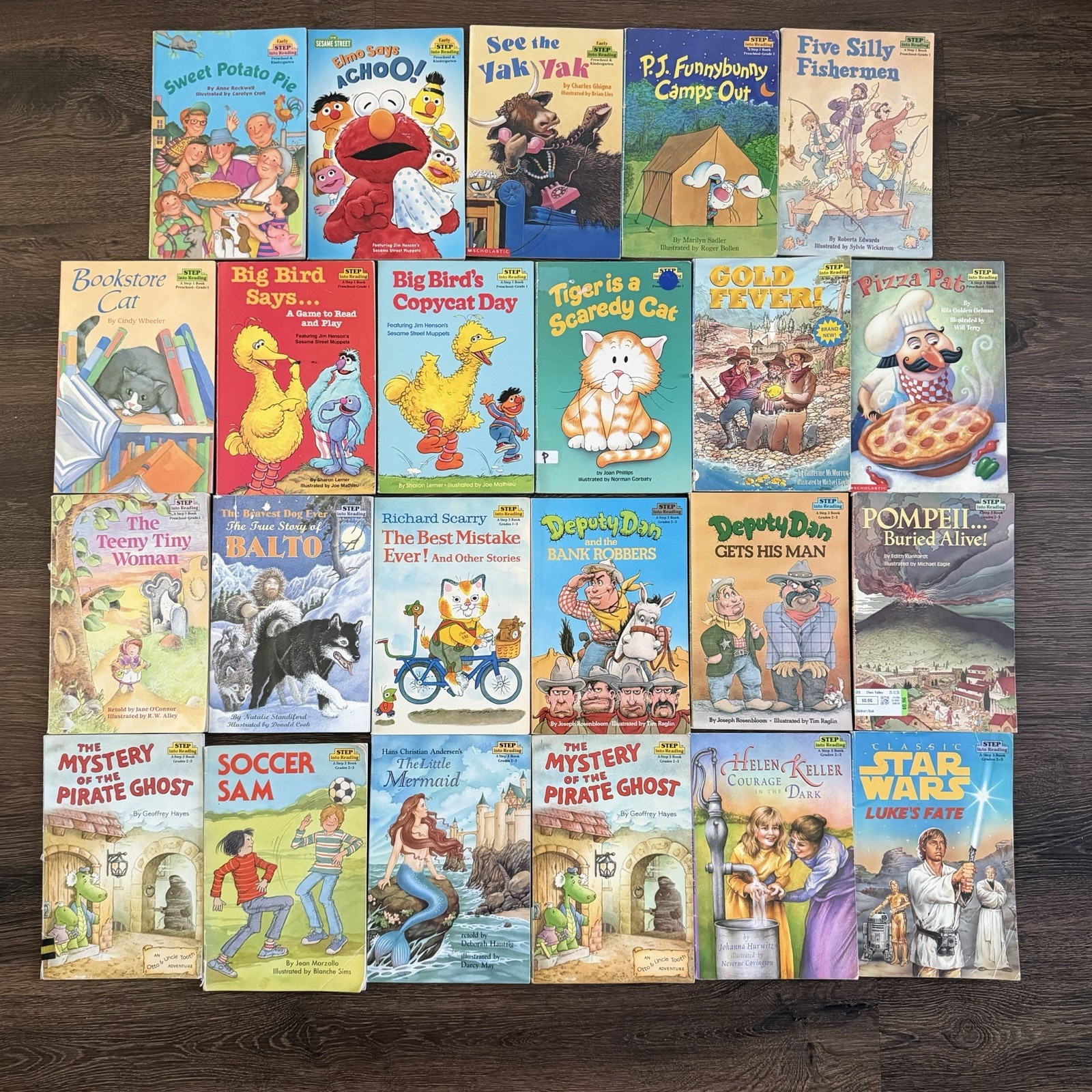 Kids Book Lot 23 Vintage Step Into Reading Sesame Street Disney Star Wars