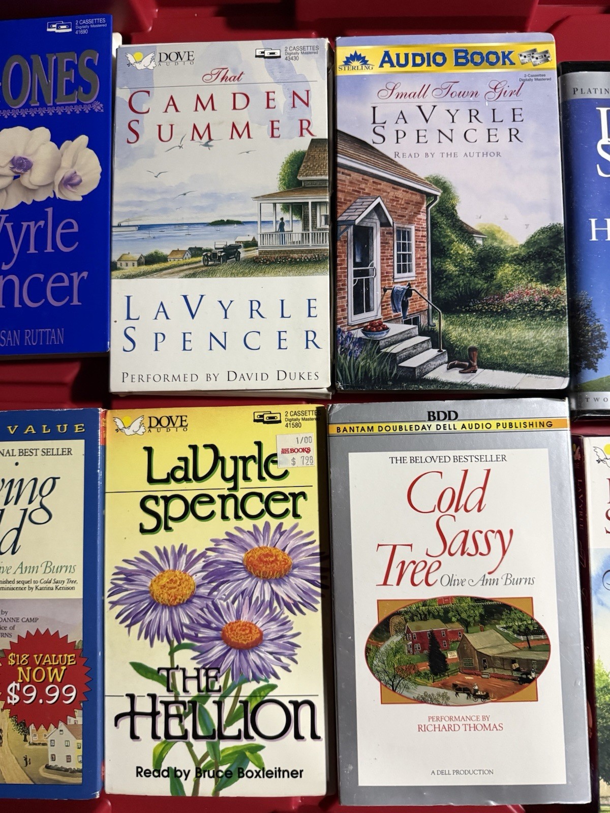 10 Audiocassette Books Romance LaVyrle Spencer Olive Ann Burns