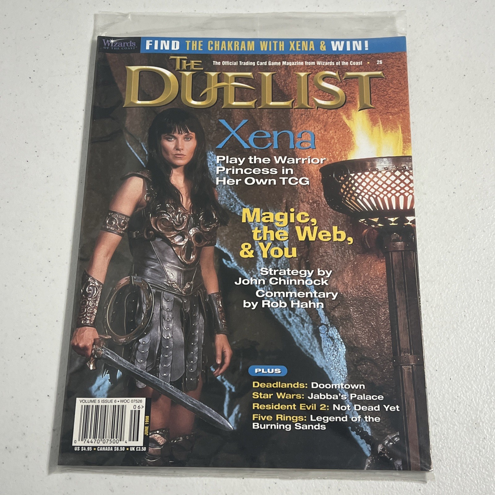 THE DUELIST Magazine #26 JUNE 1998 #6 XENA Cover TCG Wizards Coast Sealed Dune