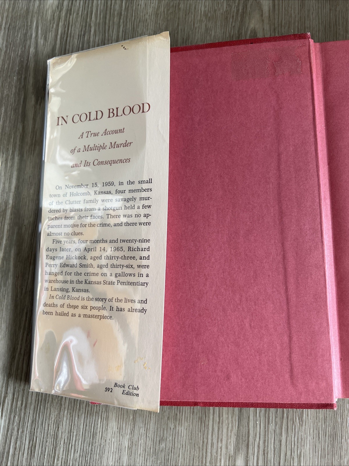 In Cold Blood by Truman Capote – Hardcover w/ Jacket Book Club Edition