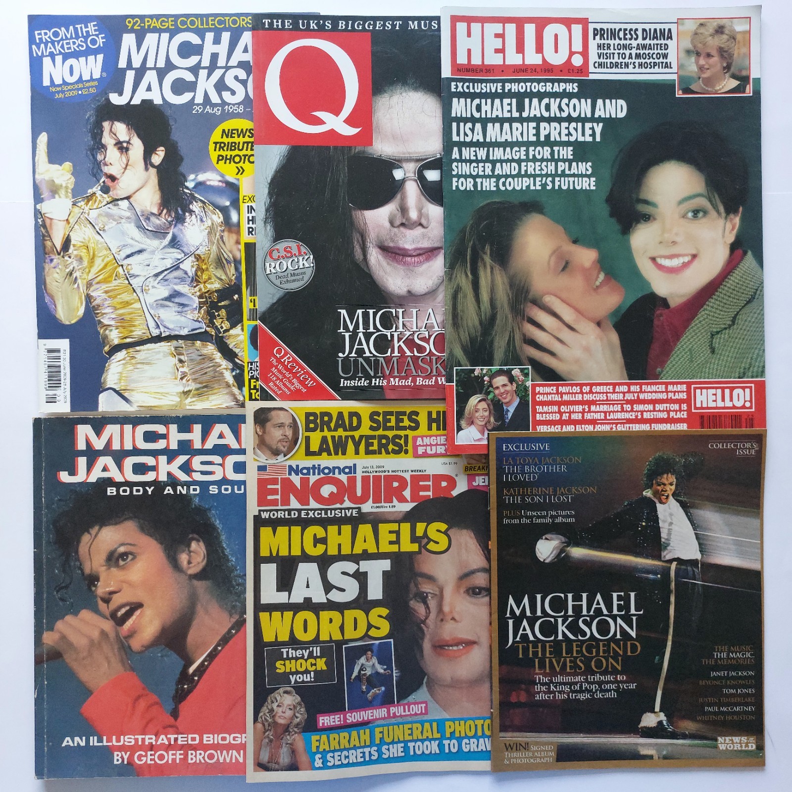 MICHAEL JACKSON – 6 x RARE Collectors Tribute Magazine & Book Bundle 1958-2009