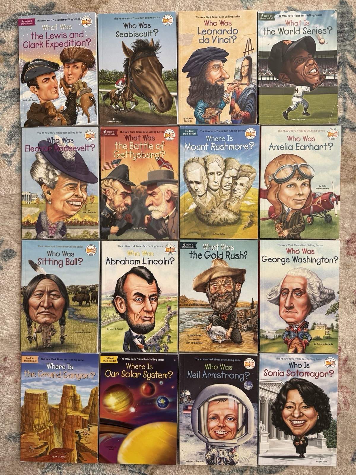 16 WHOHQ series Who Was What Was Where Is? Children’s Books Lot History Bio