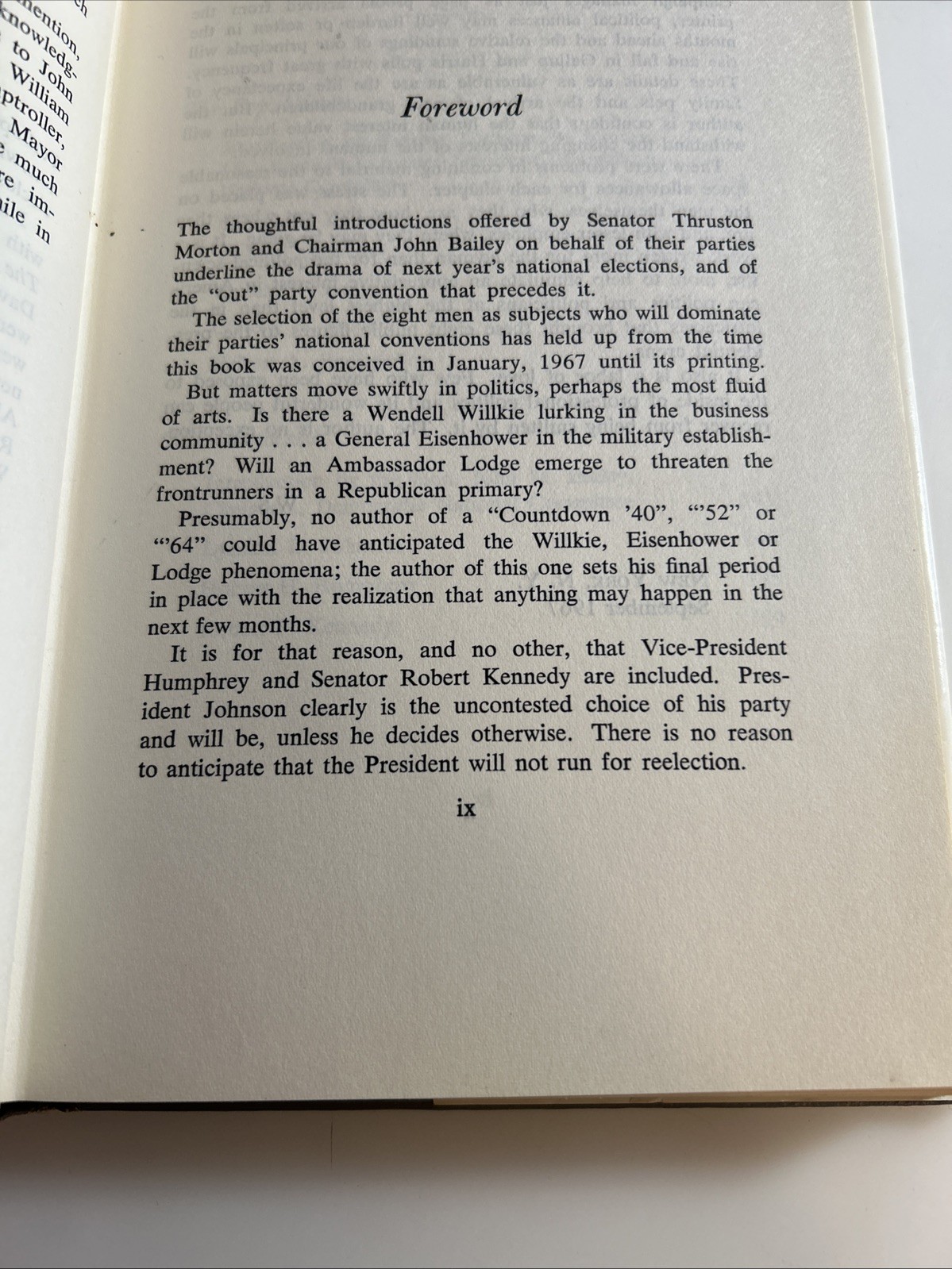 Rare ? Countdown ‘68 Profiles for the Presidency Schechter Presidential 2928