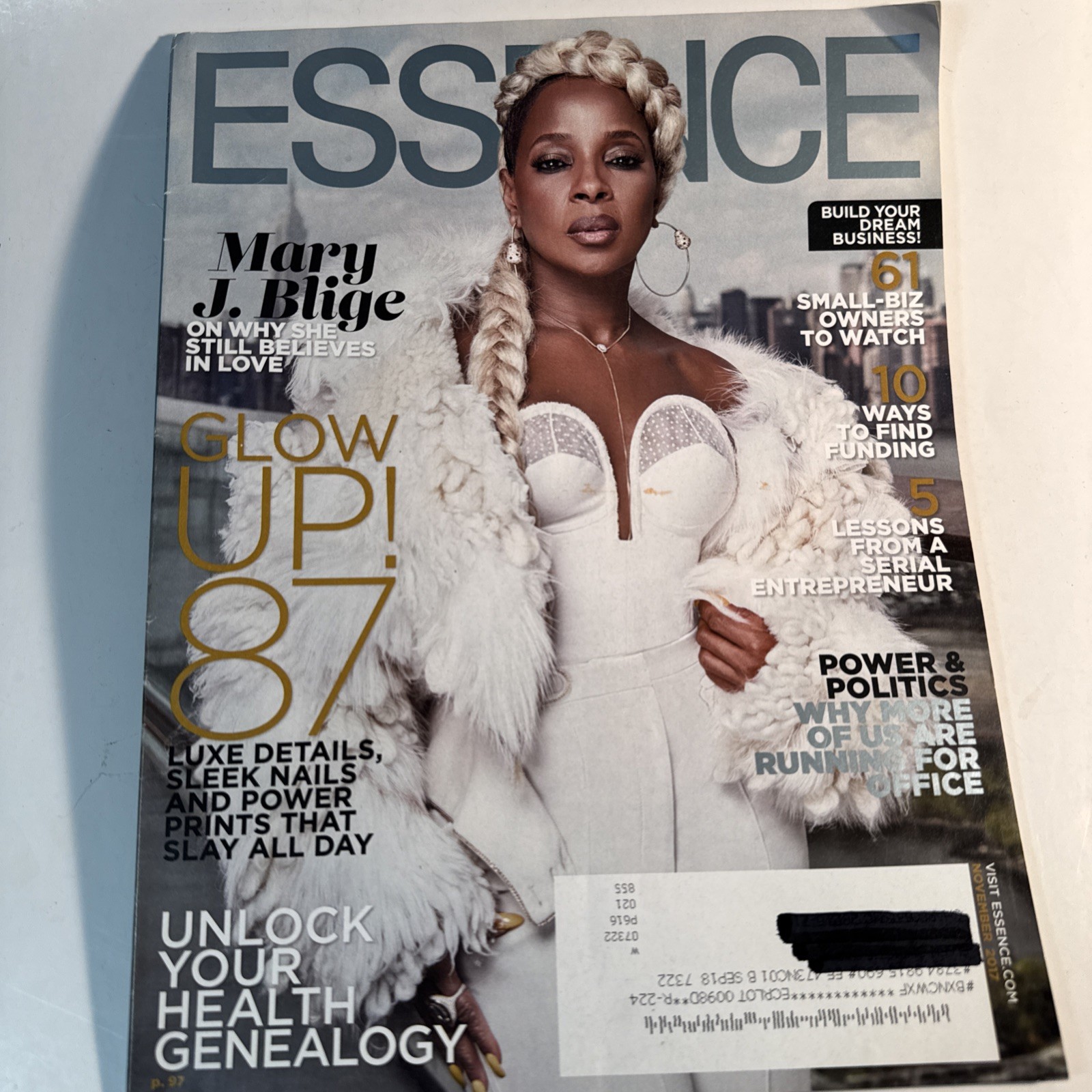 Essence Mary J Blige November 2017 HEALTH GENEALOGY 106 PAGES FREE SHIPPING