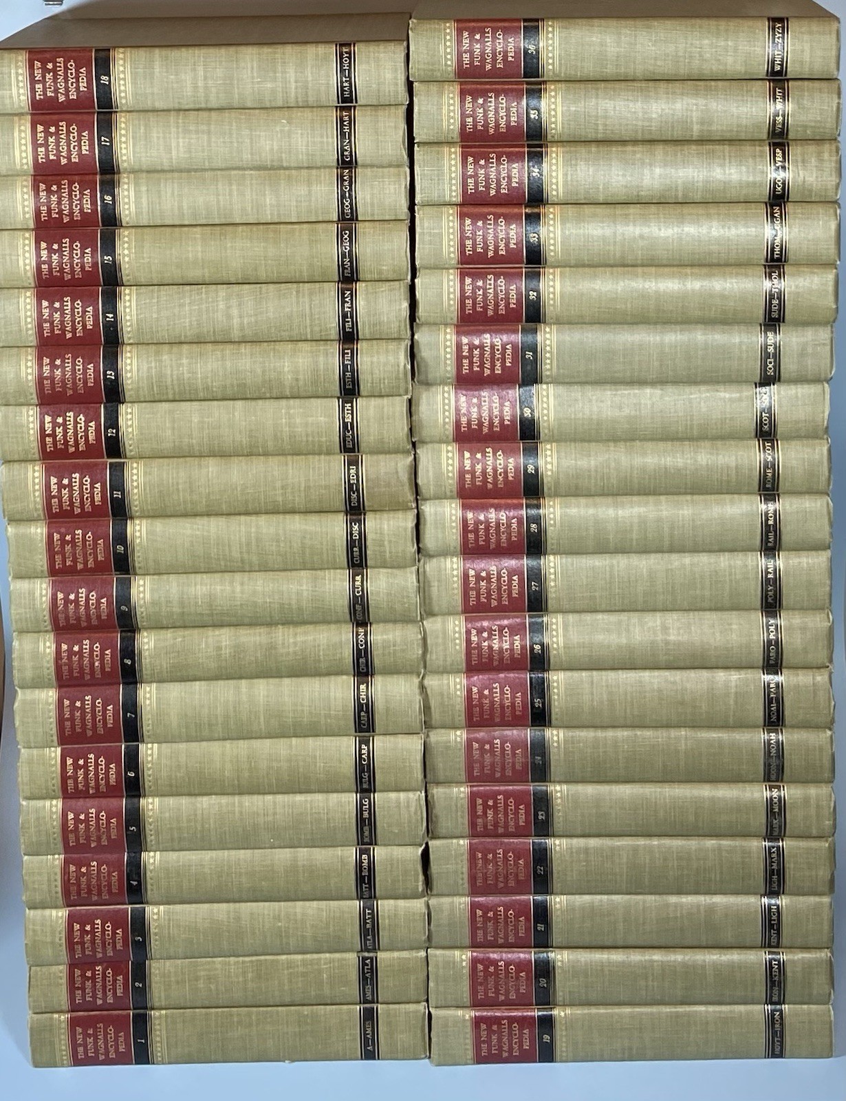 The New Funk And Wagnalls Encyclopedia Set 1-36 [1949-1952 Vintage Hardcover]