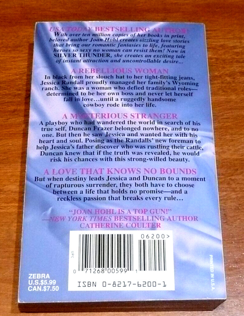 Silver Thunder by Joan Hohl (1999, Mass Market) VGC