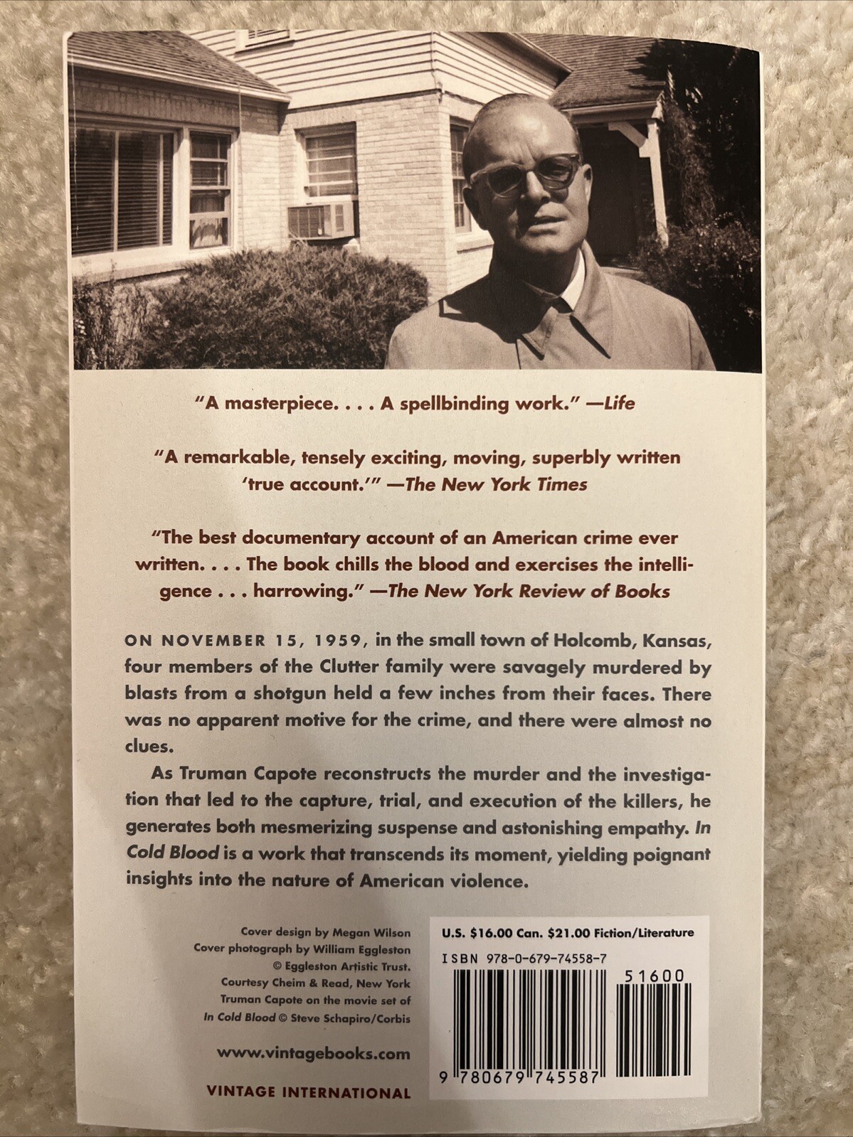 In Cold Blood by Truman Capote (1994, Trade Paperback)